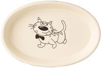 Nobby Katzen Keramik Schale oval, Hellbraun/beige 17 X 11 X 2,5 cm, 1 St&uuml;ck