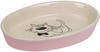 Nobby Katzen Keramik Schale oval pink-beige 17 x 11 x 2,5 cm / 0,12 l