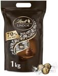 Lindt Schokolade | LINDOR Kugeln 70%, 1kg Beutel, Gro&szlig;packung