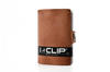 I-CLIP Original Slim Wallet Glattleder und Lochprägung (Glattleder, Oak)