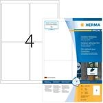 HERMA 9539 Wetterfeste Folienetiketten, 40 Blatt, 99,1 x 139 mm, 4 pro A4 Bogen, 160