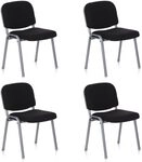 hjh OFFICE 4er Set Besucherstuhl stapelbar XT 600 Konferenzstuhl Stapelstuhl