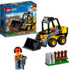 LEGO 60219 City Frontlader, Baumaschinen-Set mit Straßenarbeiter Minifigur