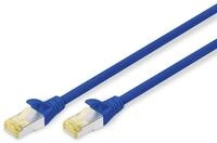 DIGITUS LAN Kabel Cat 6A &ndash; 1 m &ndash; S/FTP Geschirmt &ndash; Blau | 10 Gbit/s &ndash; PoE++