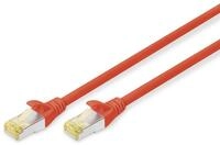 DIGITUS LAN Kabel Cat 6A &ndash; 1 m &ndash; S/FTP Geschirmt &ndash; Rot | 10 Gbit/s &ndash; PoE++