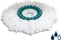 Leifheit Ersatzkopf Clean Twist Disc Mop, Wischmopp Kopf aus Mikrofaser 