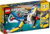 LEGO 31094 Creator Rennflugzeug, Hubschrauber oder Düsenjäger, 3-in-1 Bauset,