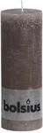 BOLSIUS RUSTIK Stumpenkerzen 190 x 68 mm taupe