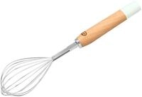 Dr. Oetker Schneebesen mit Holzgriff, Ballonschneebesen aus rostfreiem Edelstahl,