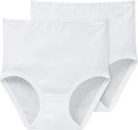 Schiesser Damen Slip 2-er Pack, 000005-100, Gr. 38 (M), Wei&szlig; (100-weiss)