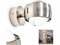 HOFSTEIN Halbrunde Wandlampe Sapri für das Wohnzimmer - Metall-Lampe mit...