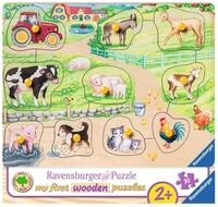 Ravensburger Kinderpuzzle - 03689 Morgens auf dem Bauernhof - My First Wooden...
