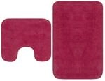 vidaXL Badematte 2-TLG. Fuchsia Badteppich Badvorleger Badgarnitur Badezimmer