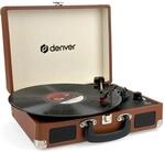Denver VPL‑120 Kofferplattenspieler Braun &ndash; Retro Plattenspieler mit