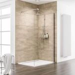 Schulte EP44120 41 500 Duschwand MasterClass Walk In M8, 120 x 200 cm, 8 mm