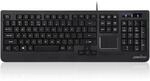 Perixx PERIBOARD-513 Kabelgebundene USB-Tastatur mit Touchpad, Vollformat-Layout,