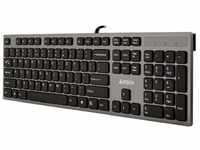 A4Tech KV-300H Tastatur USB QWERTY Schwarz, Grau - Tastaturen (Standard,...