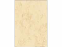 SIGEL DP397 Hochwertiger marmorierter Karton / Marmor-Papier / Urkundenpapier beige,