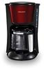 Morphy Richards 162752EE Filter Kaffeemaschine mit Glaskanne, Edelstahl/rot