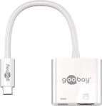 Goobay 62110 USB-C Stecker auf HDMI-Buchse, PD, wei&szlig;, extra USB-C Buchse