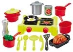 Ecoiffier - Campingkocher f&uuml;r Kinder - platzsparende Spielk&uuml;che mit viel Zubeh&ouml;r,