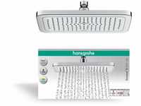 hansgrohe Croma E - wassersparende Kopfbrause 9 l/min (EcoSmart), eckige Duschbrause