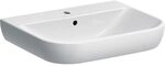 Geberit Smyle 500228 Waschbecken 60x48cm mit Wasserhahn und &Uuml;berlauf, Farbe: wei&szlig;