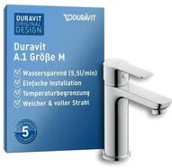 Duravit A.1 Waschtischarmatur, Gr&ouml;&szlig;e M (Auslauf H&ouml;he 109 mm), Wasserhahn Bad,