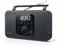 Muse M-091 R Tragbares Radio (UKW/MW) mit Senderspeicher, Uhr- und Weckfunktion,