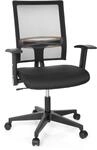 hjh OFFICE 653730 B&uuml;rostuhl mit Lordosenst&uuml;tze Office R8 klappbare Armlehnen,