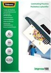 Fellowes Laminierfolien A3, 100 Mikron (2 x 100 mic), gl&auml;nzend, 100 St&uuml;ck