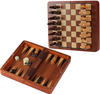 Philos 2517 - Reise-Schach-Backgammon-Dame-Set, magnetisch, Feld 18 mm,...