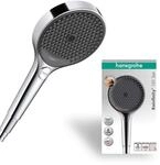 hansgrohe Rainfinity - Duschkopf, Handbrause mit 3 Strahlarten, runde Duschbrause
