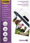 Fellowes Laminierfolien Fotoformat 10 x 15 cm, 80 Mikron (2 x 80 mic), gl&auml;nzend, 25