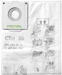 Festool Sicherheitsfiltersack FIS-CTH 26/3 f&uuml;r CTH 26 Nass-Trockensauger, 3er Pack