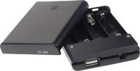 VELLEMAN - BH341USB Batteriehalter fur 4 x aa-batterien (mit usb-anschluss) + sch