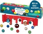 Klassisches Murmelspiel &ndash; Spieleklassiker f&uuml;r Kinder, 26 Murmeln aus Glas und