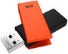 Emtec C350 Brick USB-Flash-Laufwerk, 128 GB, USB Typ A 2.0, Schwarz, Orange –