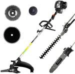 BRAST 4-Takt Benzin 5in1 Motorsense Multitool | Heckenschere, Hochentaster,