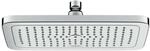 hansgrohe Croma E - Kopfbrause, eckige Duschbrause (280 mm), Regendusche mit 1