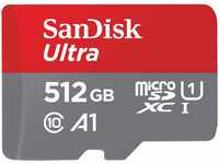 SanDisk Ultra 512 GB microSDXC Memory Card + SD Adapter with A1 App Performance...