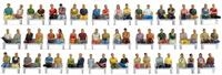 NOCH&reg; Mega-Spar-Set &bdquo;Sitzende Passagiere, 60 handbemalte Figuren ohne Beine