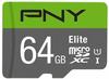 PNY Elite 64GB microSDXC-Speicherkarte + SD-Adapter, 100MB/s...