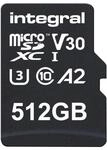 Integral 512GB Micro SD Karte 4K Video Premium High Speed Speicherkarte SDXC bis zu