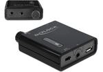 DeLOCK Tragbarer Stereo Kopfh&ouml;rer-Verst&auml;rker mit Zwei Ausg&auml;ngen und Bass-Boost