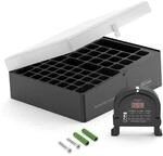 Ansmann Batteriebox mit LCD Akkutester - Aufbewahrung f&uuml;r 48 Batterien |...