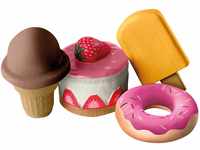 roba Squishies 4er-Set „Sweets, Eis am Stiel, Kuchen, Donut, Hörnchen-Eis,