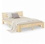 Homestyle4u Bett 180x200 mit Lattenrost Holzbett Massivholz Kiefer Doppelbett