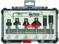 Bosch Professional 6tlg. Rand- und Kantenfräser Set (für Holz, Zubehör Oberfräsen