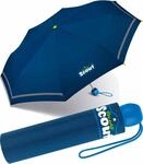 SCOUT Kinder Regenschirm Taschenschirm Schultaschenschirm mit Reflektorstreifen extra